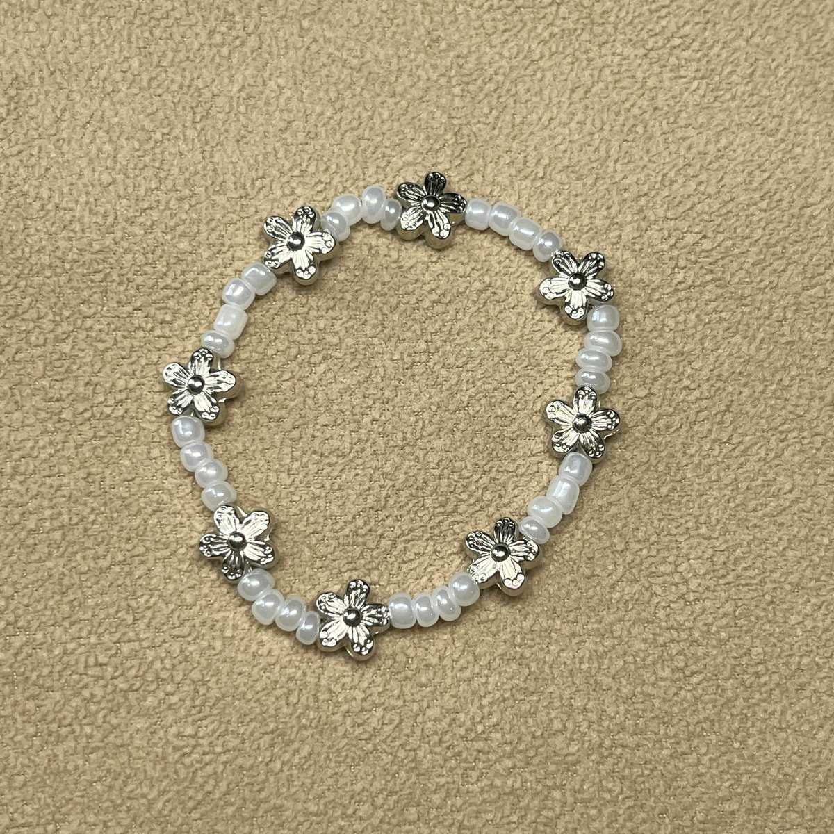 Silver Flower Bracelet