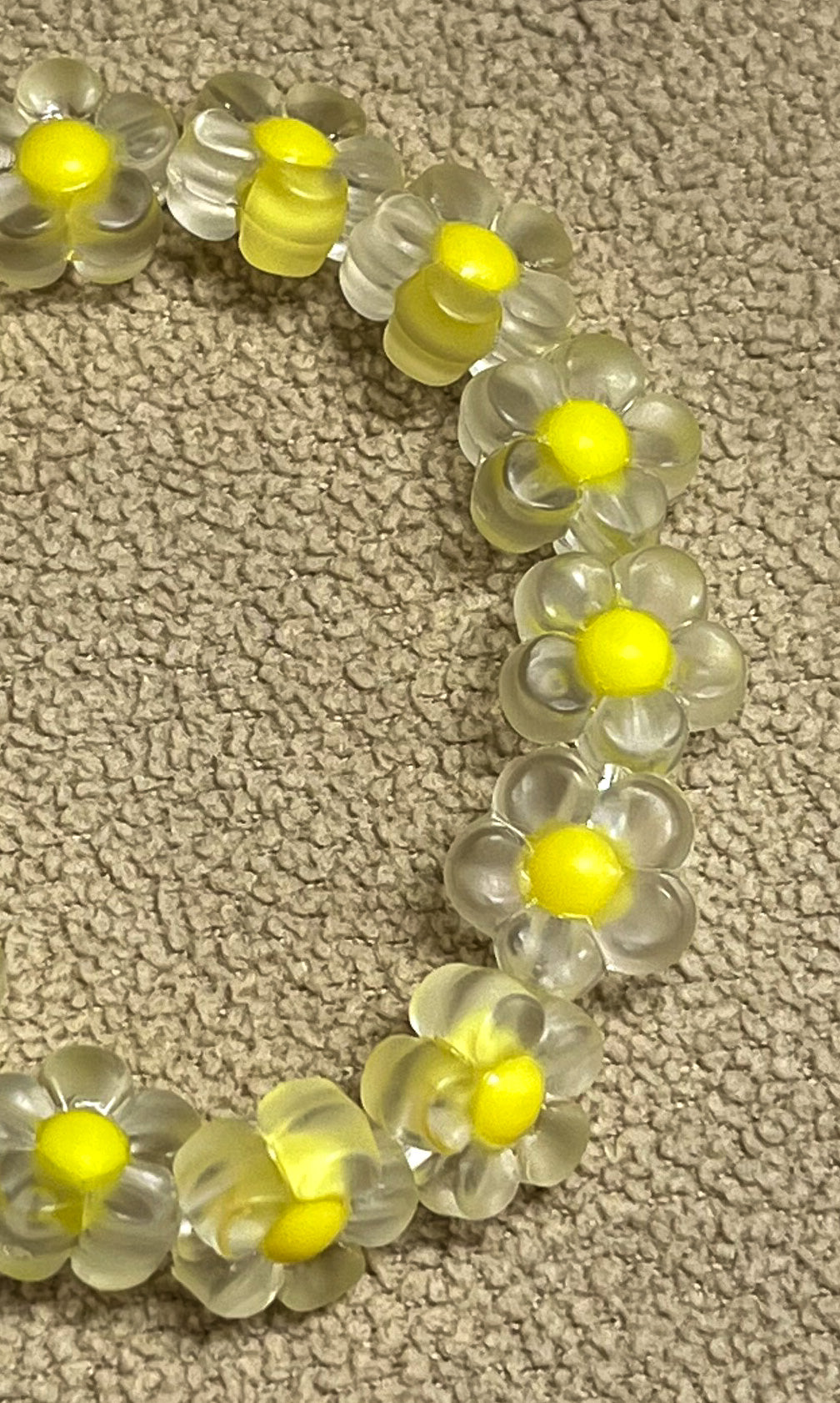 Clear / Yellow Daisy Bracelet - Image 2