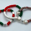 Polymer Clay Beads Christmas Themed Bracelet Set