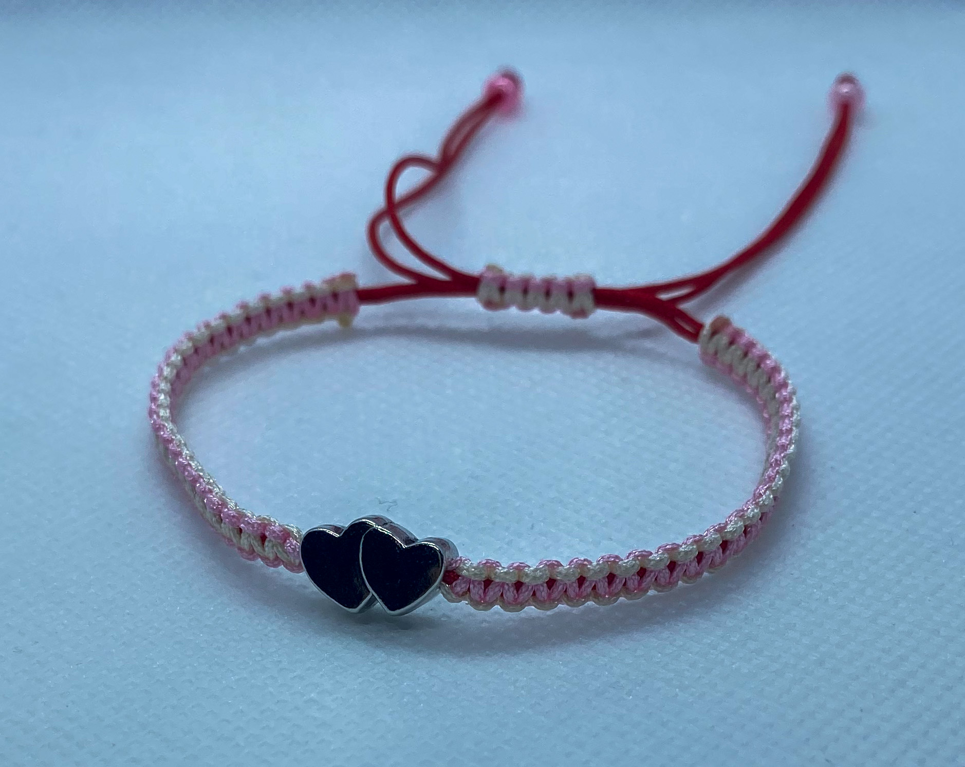 Double Heart Thread Bracelet