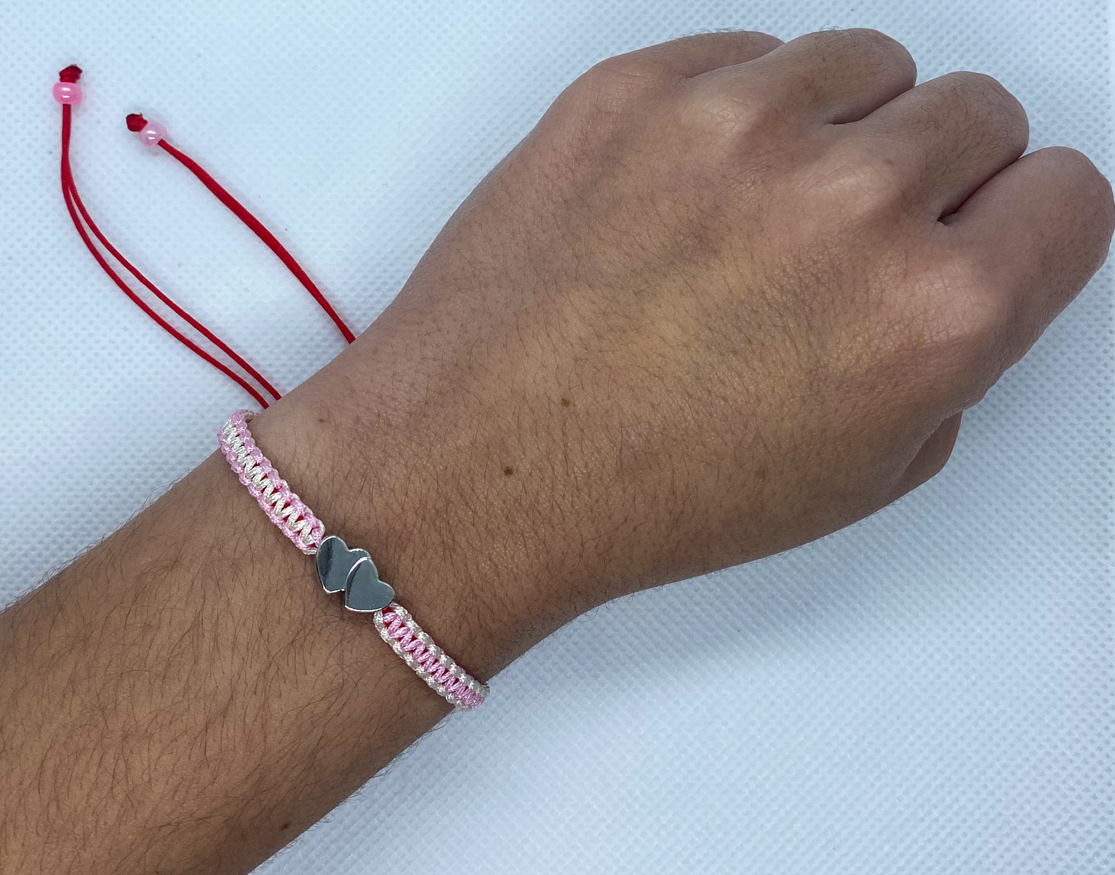 Double Heart Thread Bracelet - Image 3